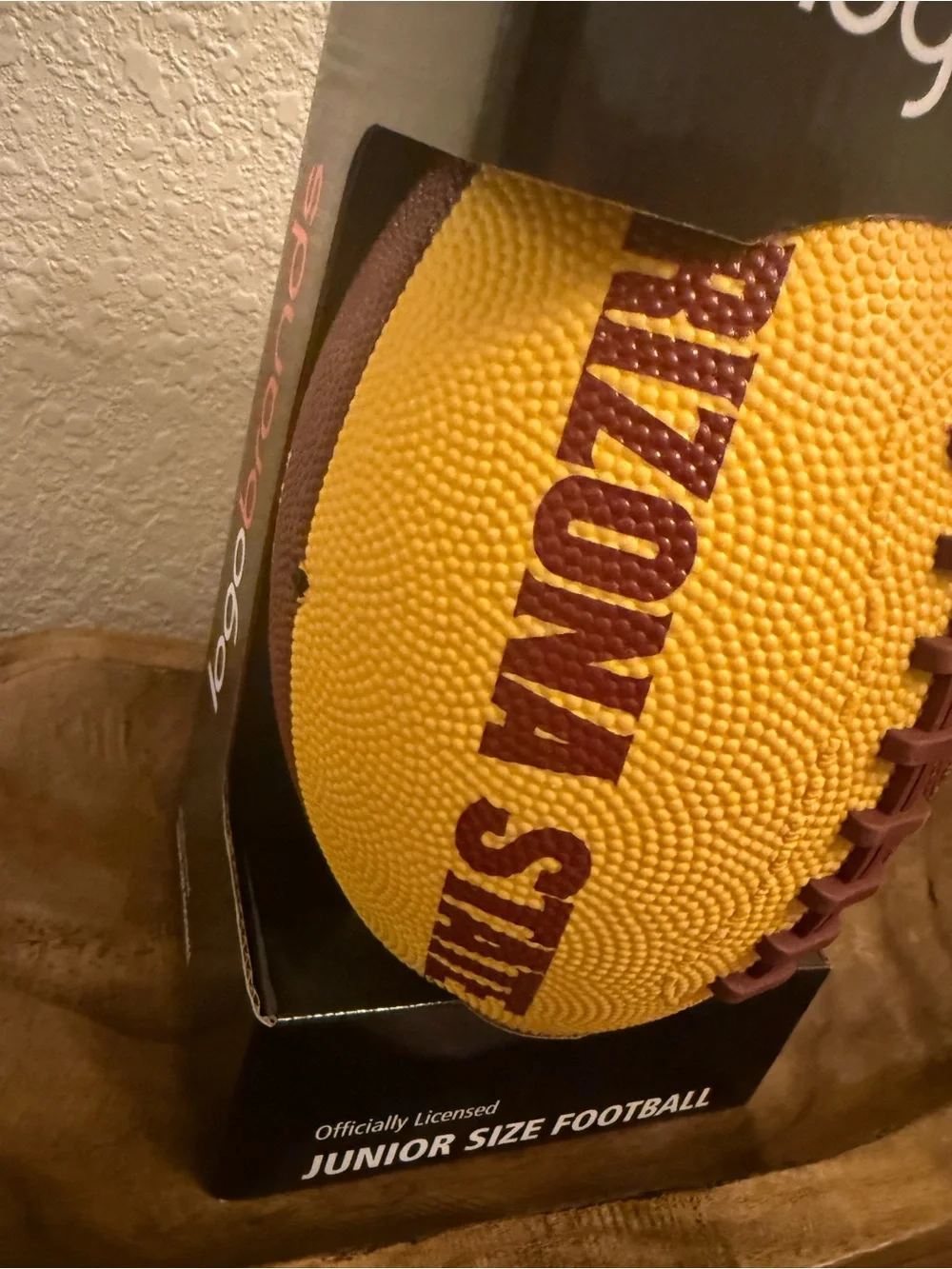 Arizona State Themed Junior Football - Yellow & Brown